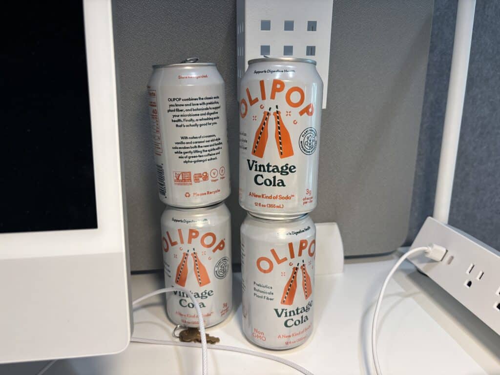 Olipop on desk